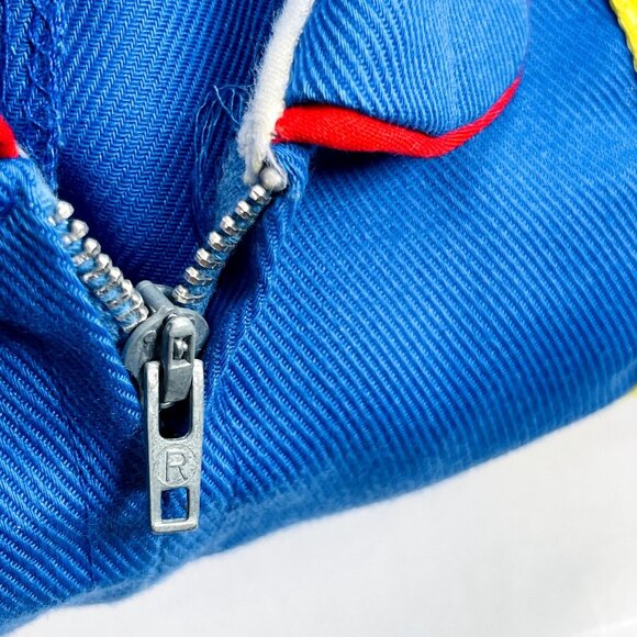 Vintage Montgomery Ward Color Block STOP GO Mechanic Longalls Romper Outfit 18m - Picture 12 of 13